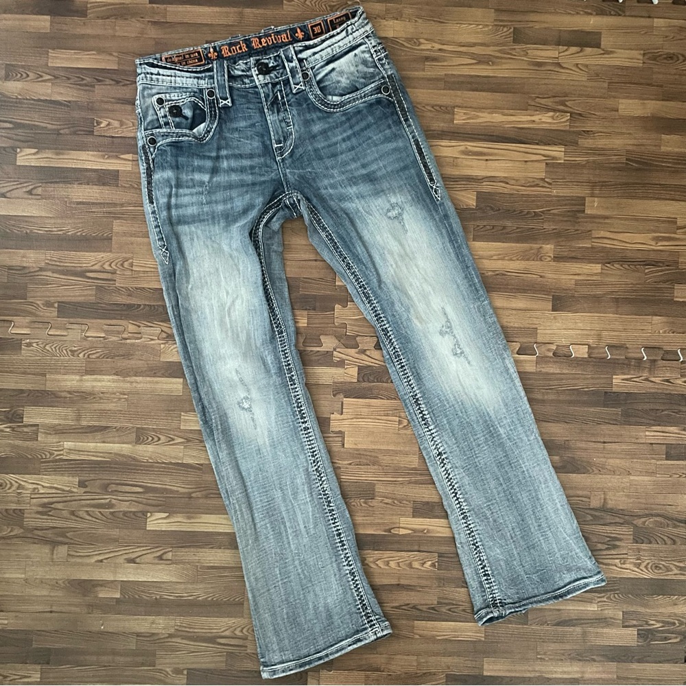 Rock Revival Larry Boot Cut Blue Jeans 30